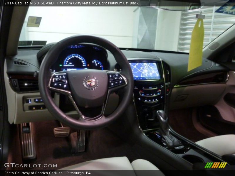 Phantom Gray Metallic / Light Platinum/Jet Black 2014 Cadillac ATS 3.6L AWD
