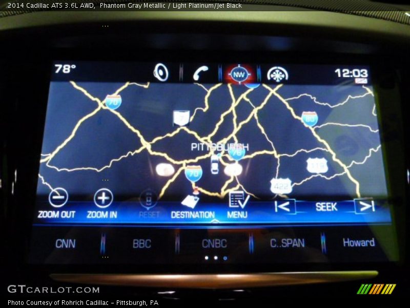 Phantom Gray Metallic / Light Platinum/Jet Black 2014 Cadillac ATS 3.6L AWD