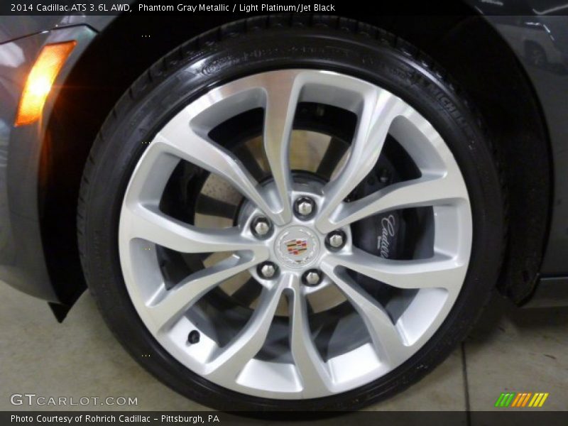 Phantom Gray Metallic / Light Platinum/Jet Black 2014 Cadillac ATS 3.6L AWD