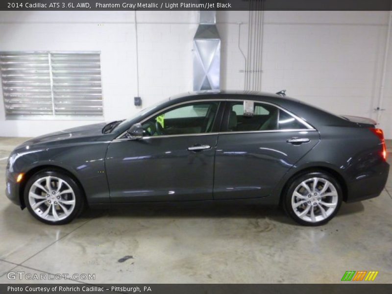 Phantom Gray Metallic / Light Platinum/Jet Black 2014 Cadillac ATS 3.6L AWD