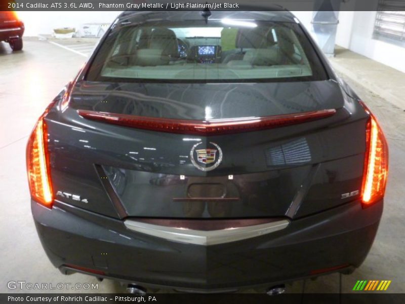 Phantom Gray Metallic / Light Platinum/Jet Black 2014 Cadillac ATS 3.6L AWD