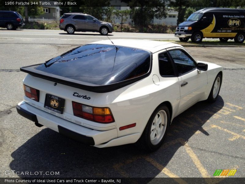 White / Black 1986 Porsche 944 Turbo