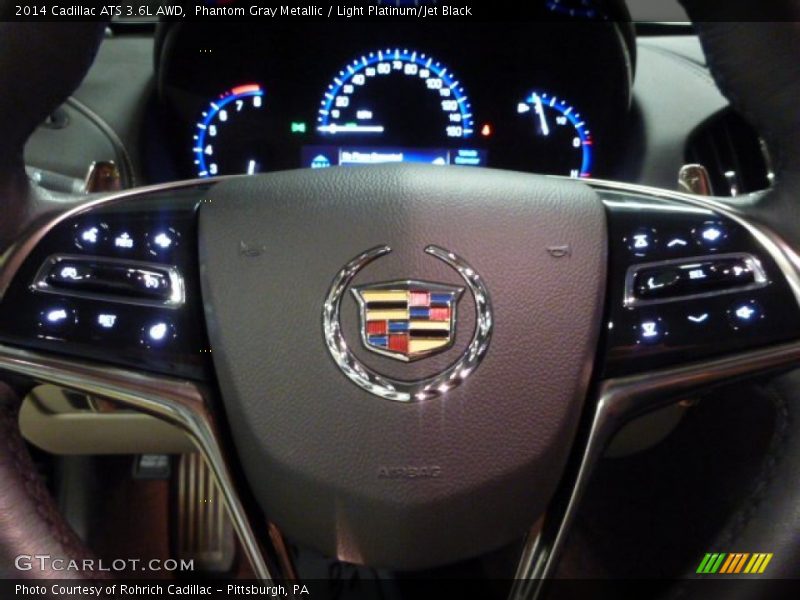 Phantom Gray Metallic / Light Platinum/Jet Black 2014 Cadillac ATS 3.6L AWD