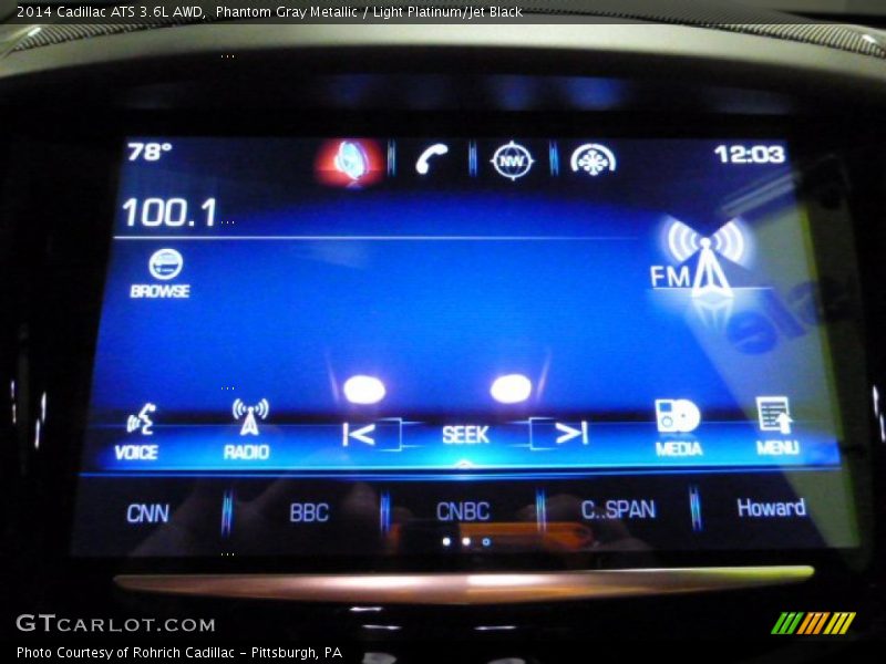 Phantom Gray Metallic / Light Platinum/Jet Black 2014 Cadillac ATS 3.6L AWD