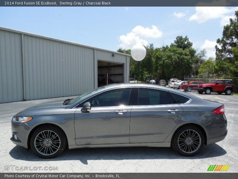 Sterling Gray / Charcoal Black 2014 Ford Fusion SE EcoBoost