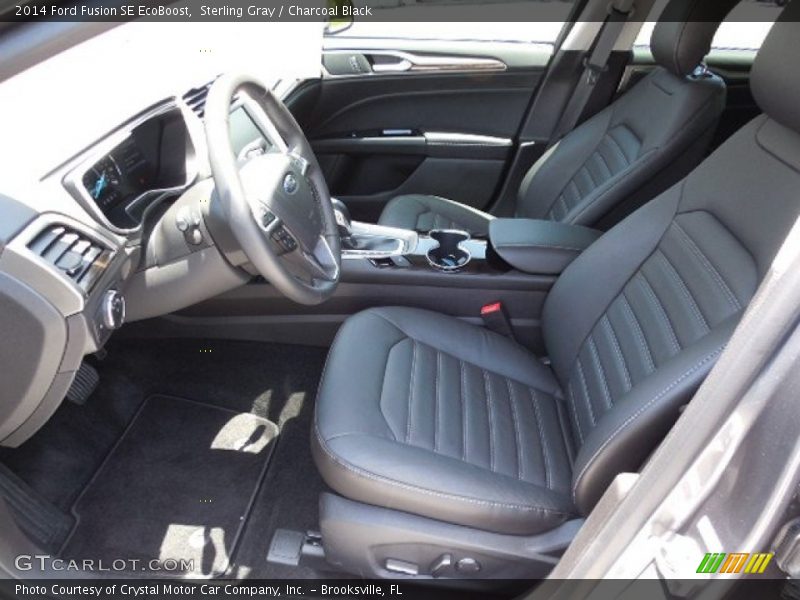 Sterling Gray / Charcoal Black 2014 Ford Fusion SE EcoBoost