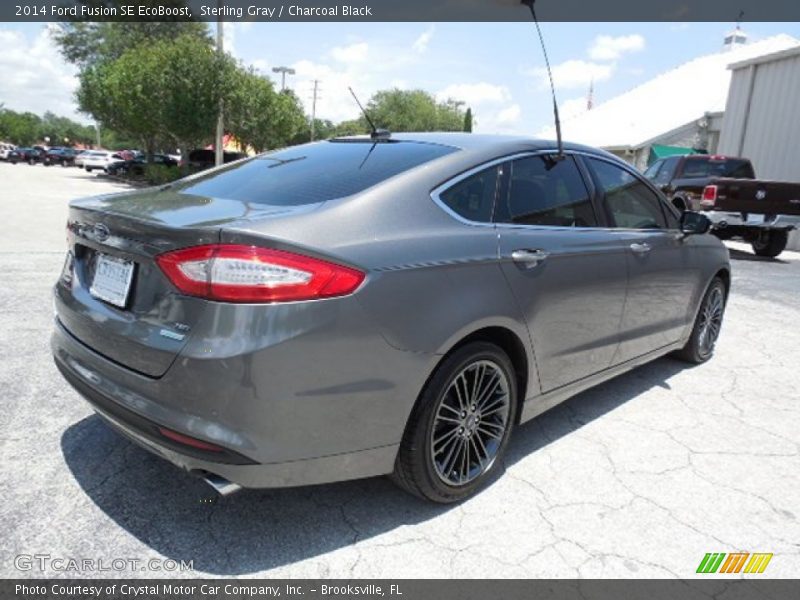 Sterling Gray / Charcoal Black 2014 Ford Fusion SE EcoBoost