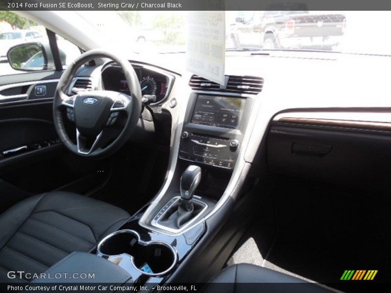 Sterling Gray / Charcoal Black 2014 Ford Fusion SE EcoBoost