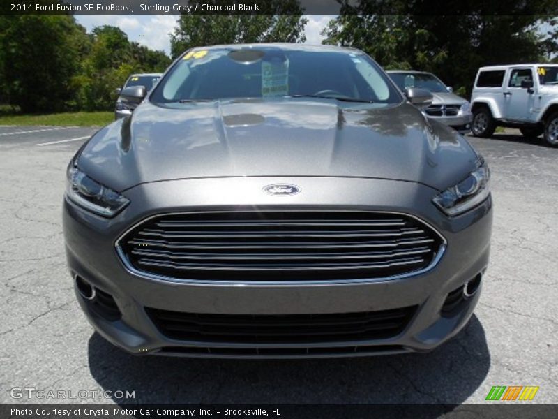 Sterling Gray / Charcoal Black 2014 Ford Fusion SE EcoBoost