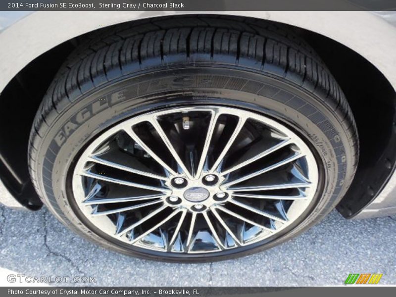 Sterling Gray / Charcoal Black 2014 Ford Fusion SE EcoBoost