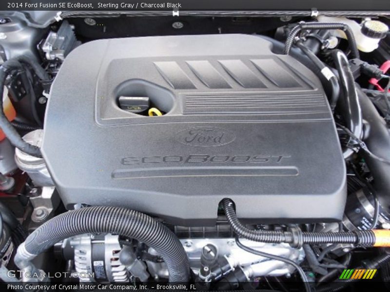 Sterling Gray / Charcoal Black 2014 Ford Fusion SE EcoBoost