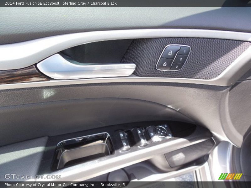 Sterling Gray / Charcoal Black 2014 Ford Fusion SE EcoBoost
