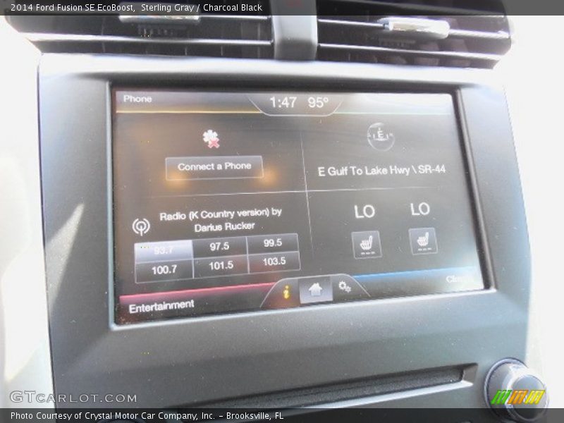 Sterling Gray / Charcoal Black 2014 Ford Fusion SE EcoBoost