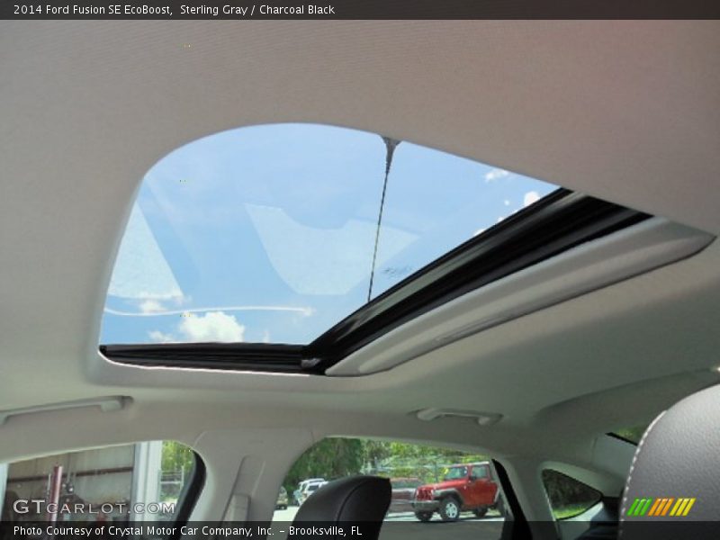 Sterling Gray / Charcoal Black 2014 Ford Fusion SE EcoBoost