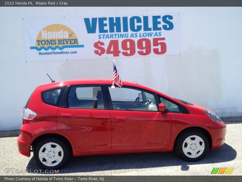 Milano Red / Gray 2013 Honda Fit