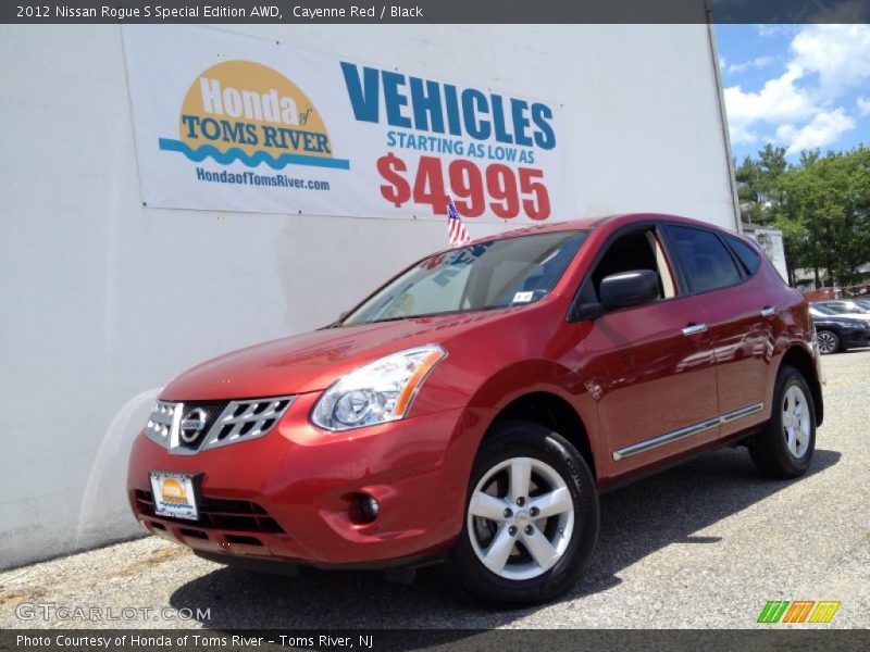 Cayenne Red / Black 2012 Nissan Rogue S Special Edition AWD