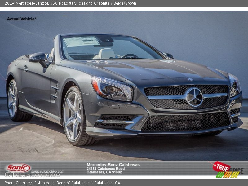 designo Graphite / Beige/Brown 2014 Mercedes-Benz SL 550 Roadster
