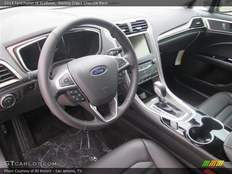 Sterling Gray / Charcoal Black 2014 Ford Fusion SE EcoBoost