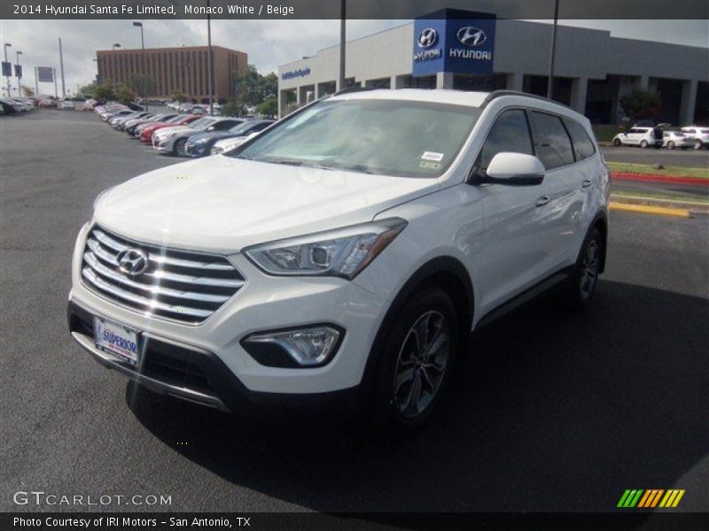 Monaco White / Beige 2014 Hyundai Santa Fe Limited