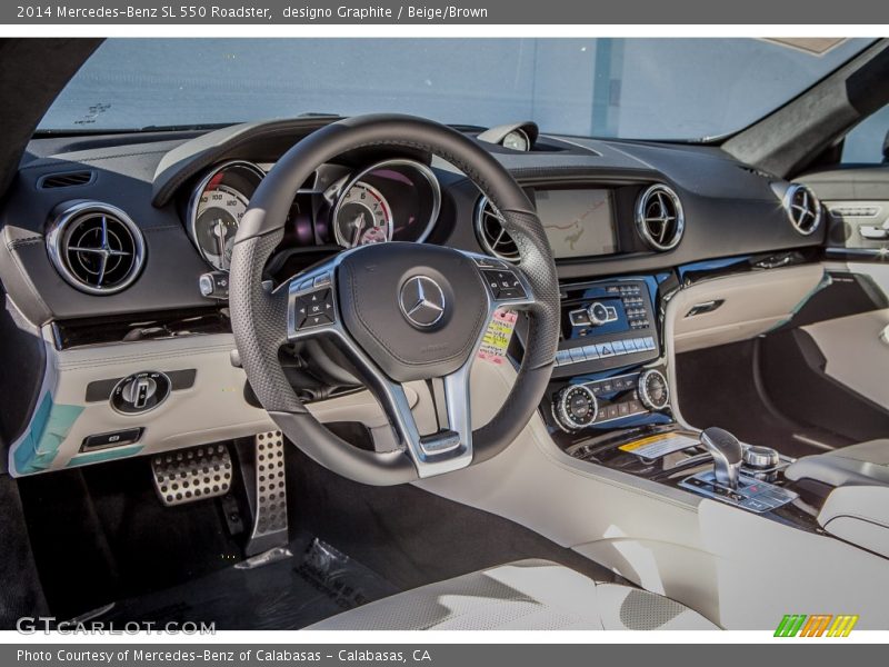 designo Graphite / Beige/Brown 2014 Mercedes-Benz SL 550 Roadster