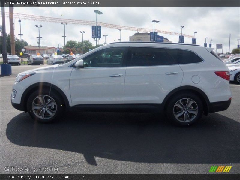 Monaco White / Beige 2014 Hyundai Santa Fe Limited