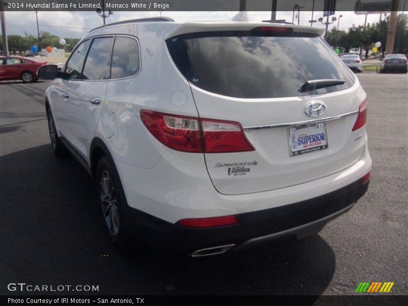 Monaco White / Beige 2014 Hyundai Santa Fe Limited