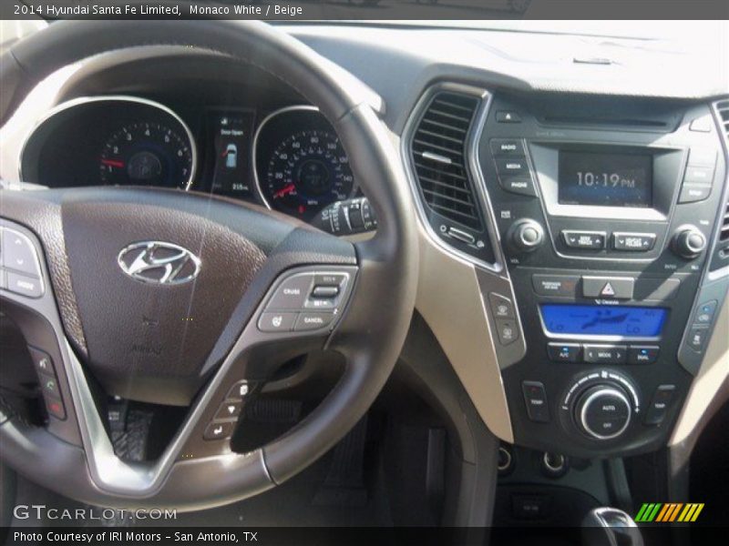 Monaco White / Beige 2014 Hyundai Santa Fe Limited