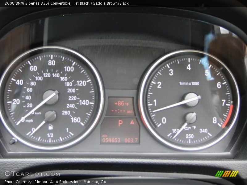 Jet Black / Saddle Brown/Black 2008 BMW 3 Series 335i Convertible