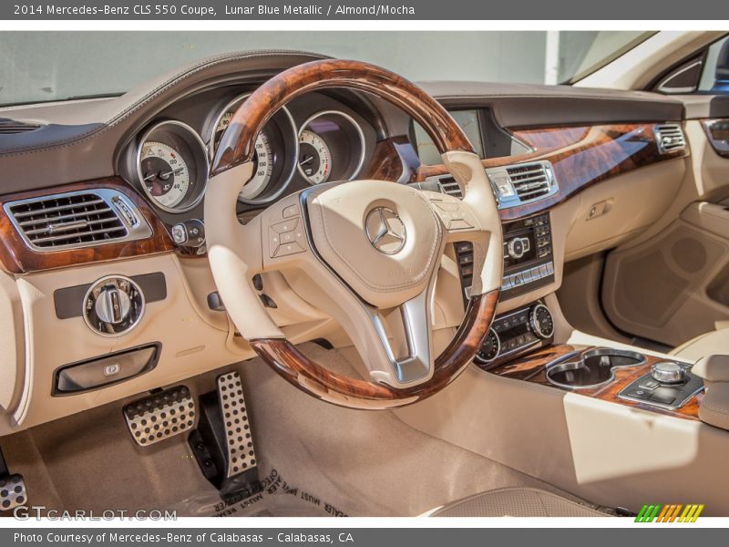 Lunar Blue Metallic / Almond/Mocha 2014 Mercedes-Benz CLS 550 Coupe