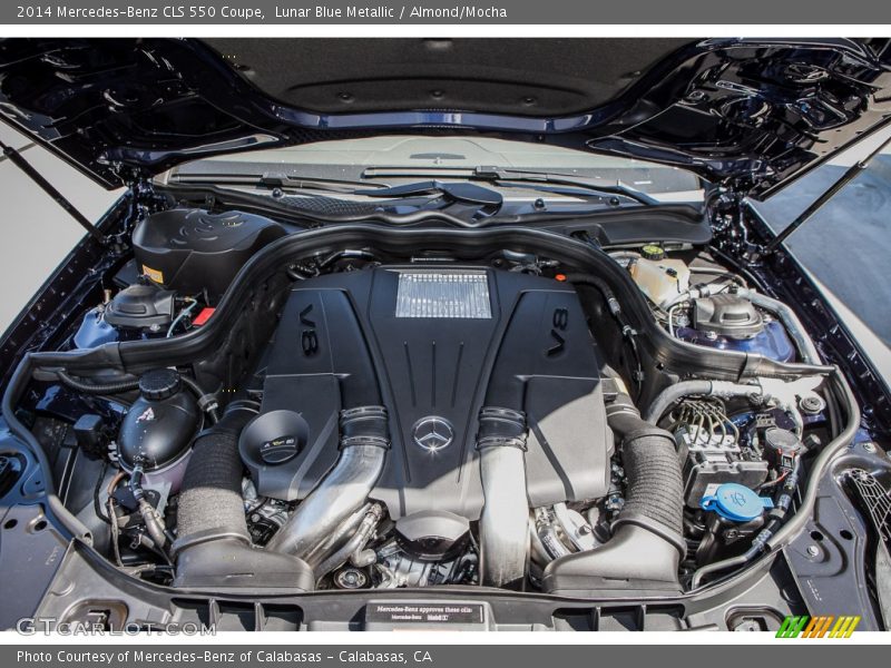 Lunar Blue Metallic / Almond/Mocha 2014 Mercedes-Benz CLS 550 Coupe