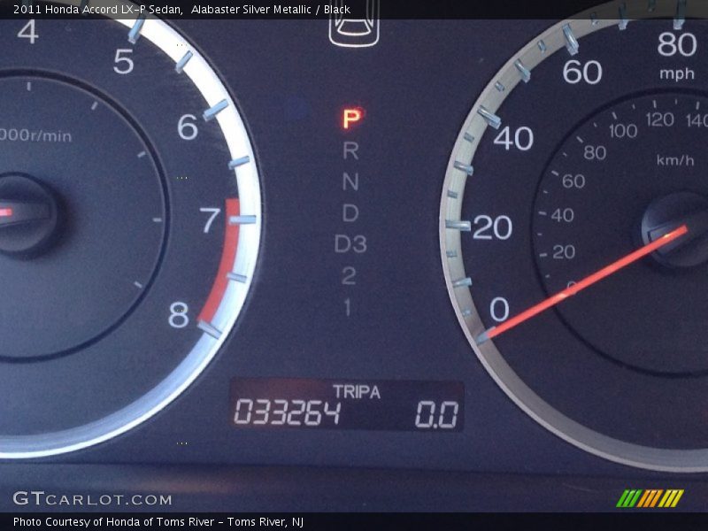 Alabaster Silver Metallic / Black 2011 Honda Accord LX-P Sedan