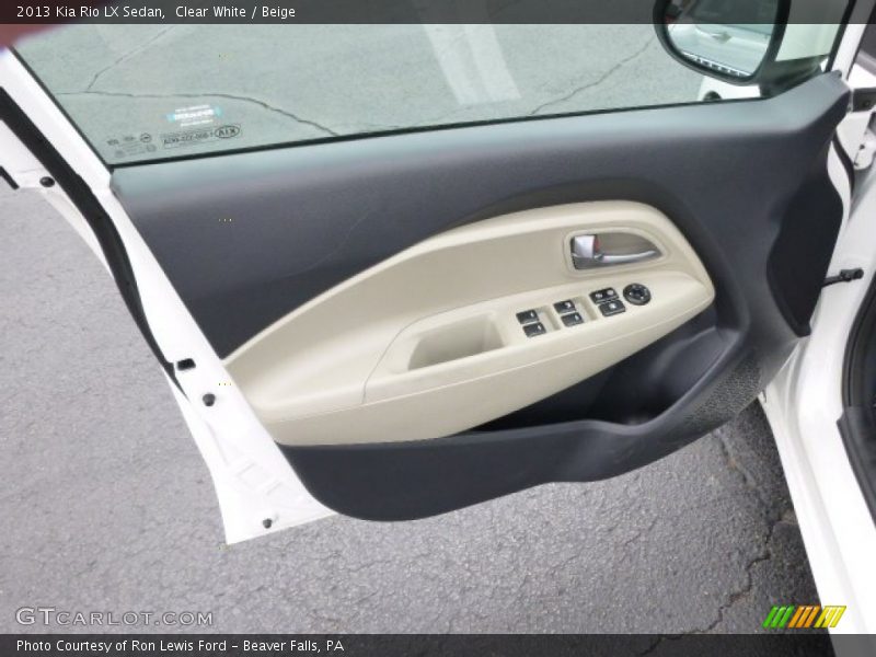 Clear White / Beige 2013 Kia Rio LX Sedan