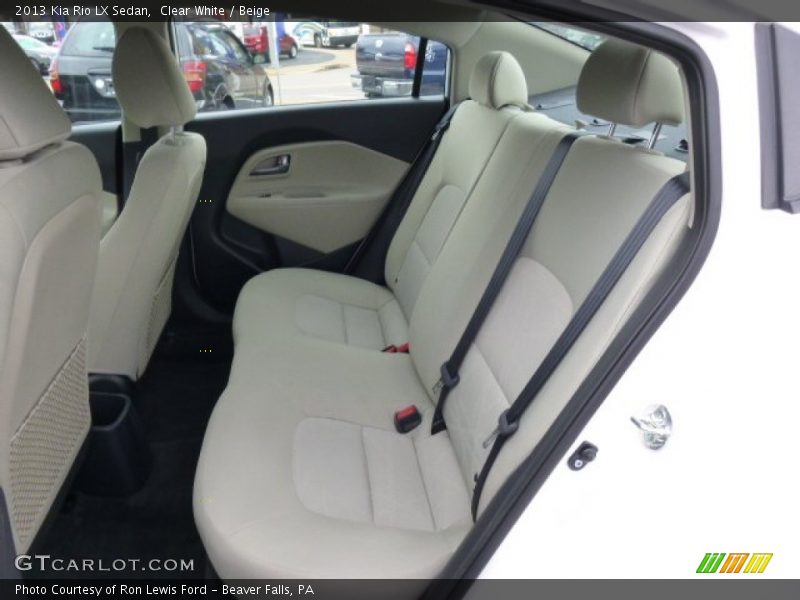 Clear White / Beige 2013 Kia Rio LX Sedan