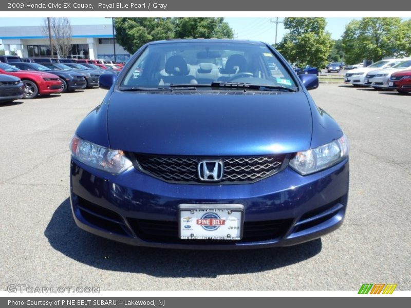 Royal Blue Pearl / Gray 2009 Honda Civic EX Coupe