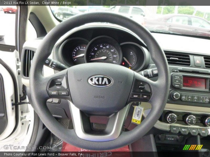 Clear White / Beige 2013 Kia Rio LX Sedan