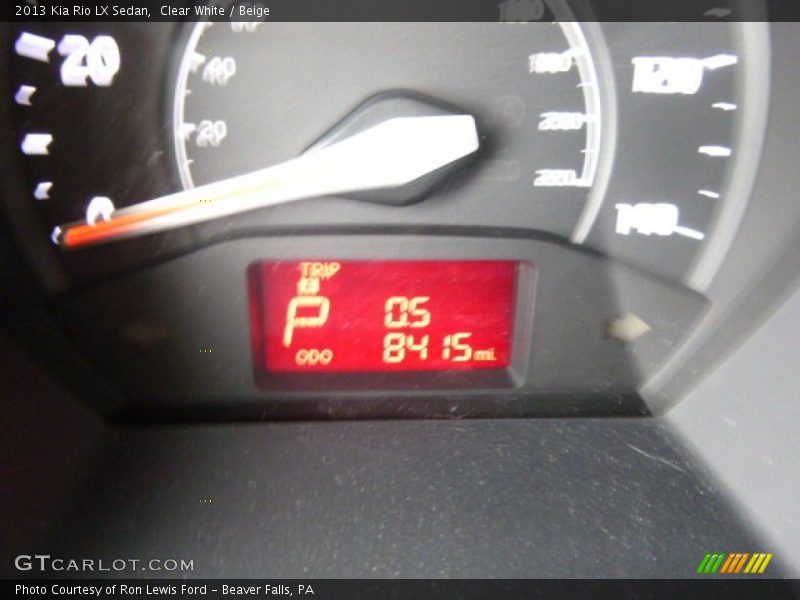 Clear White / Beige 2013 Kia Rio LX Sedan