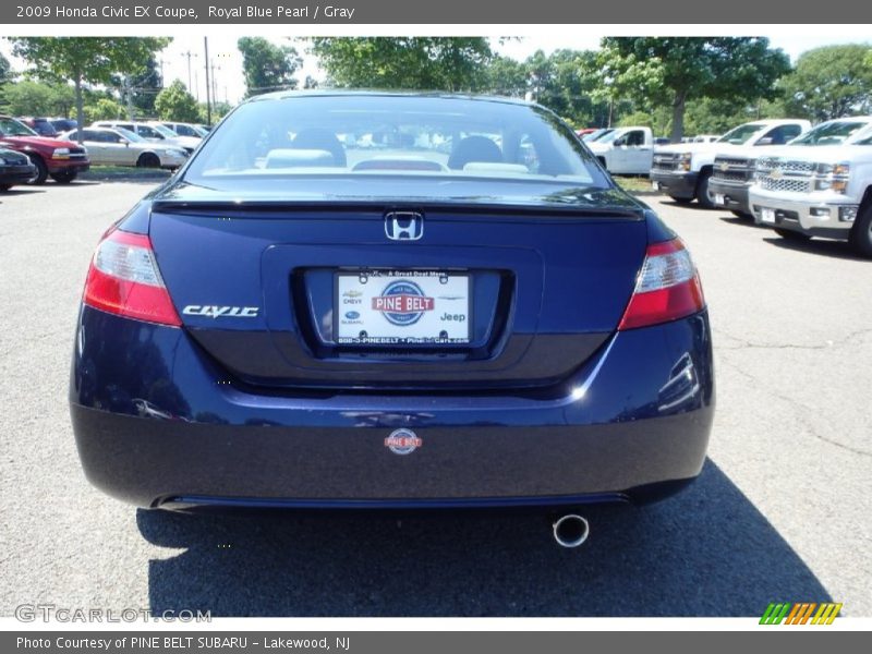 Royal Blue Pearl / Gray 2009 Honda Civic EX Coupe