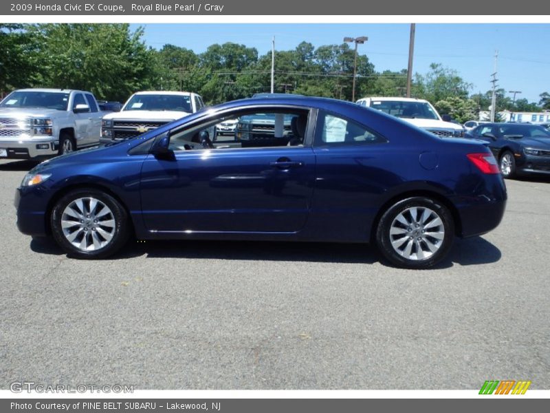 Royal Blue Pearl / Gray 2009 Honda Civic EX Coupe