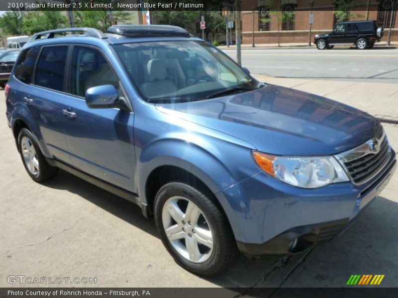 Newport Blue Pearl / Platinum 2010 Subaru Forester 2.5 X Limited