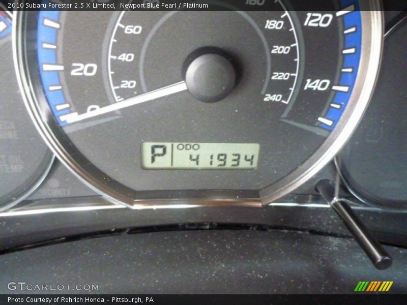 Newport Blue Pearl / Platinum 2010 Subaru Forester 2.5 X Limited
