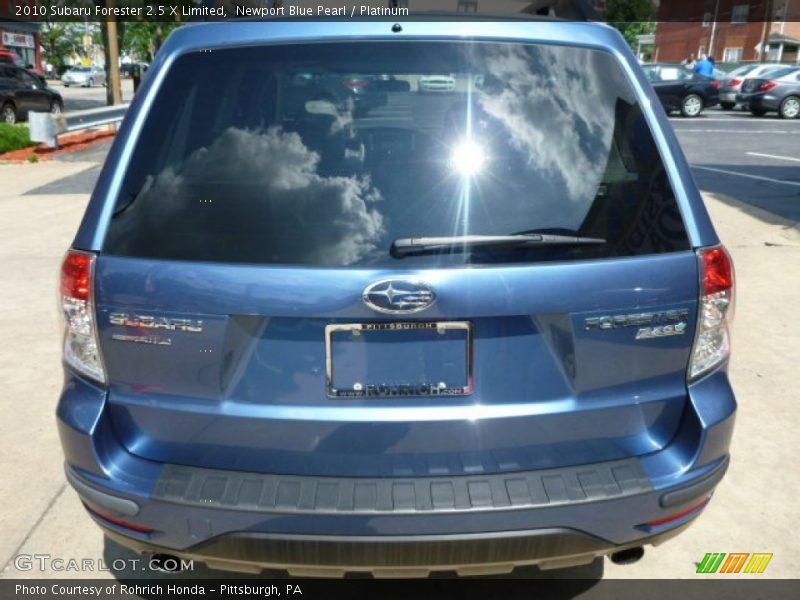 Newport Blue Pearl / Platinum 2010 Subaru Forester 2.5 X Limited