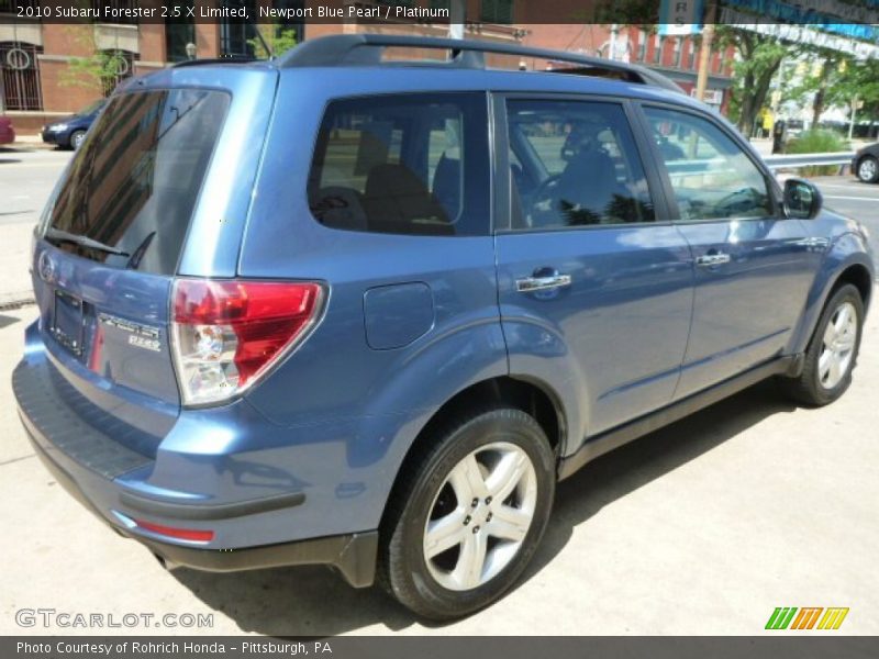 Newport Blue Pearl / Platinum 2010 Subaru Forester 2.5 X Limited