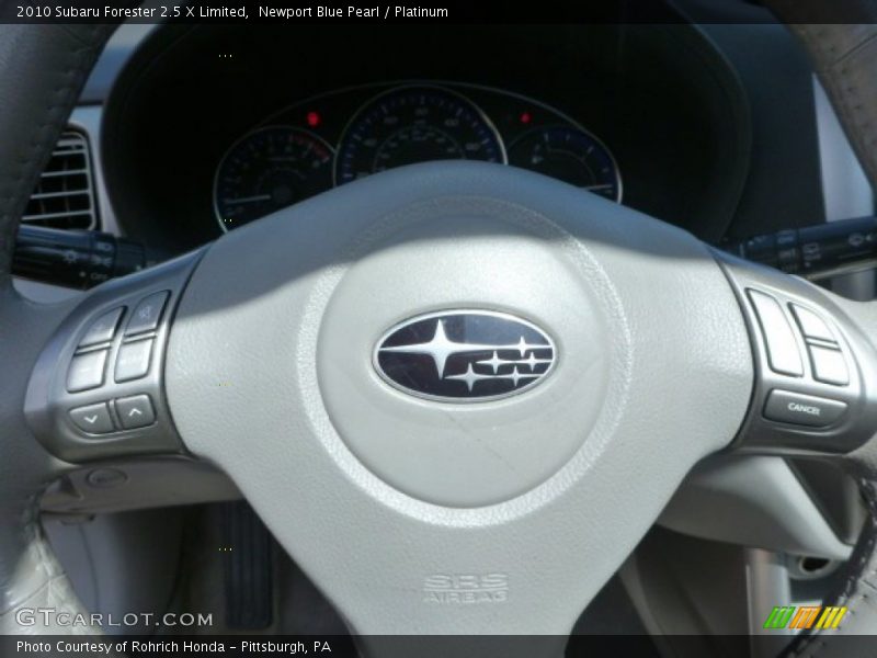 Newport Blue Pearl / Platinum 2010 Subaru Forester 2.5 X Limited