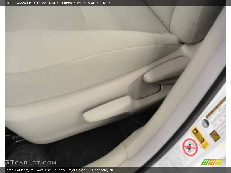 Blizzard White Pearl / Bisque 2014 Toyota Prius Three Hybrid