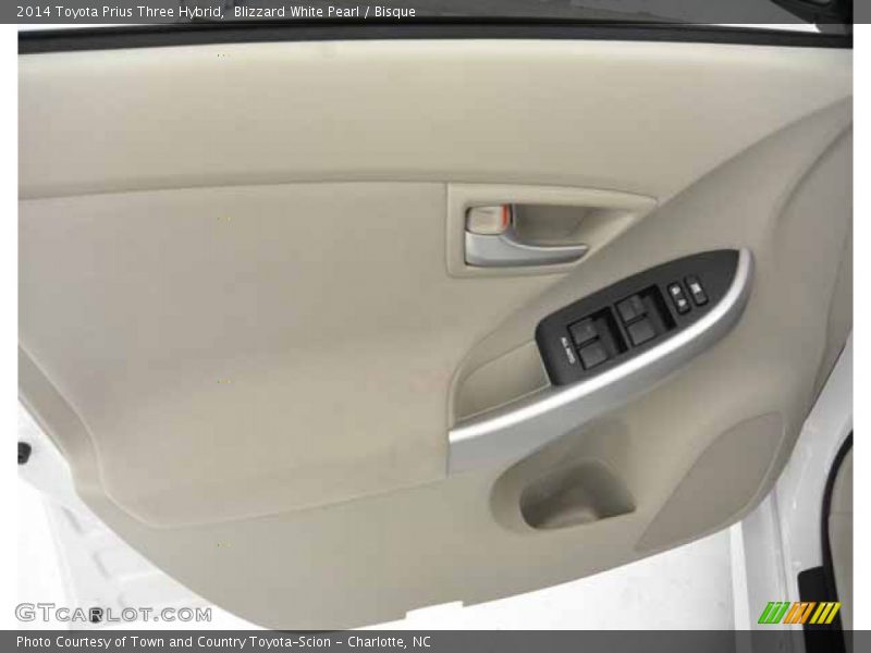 Blizzard White Pearl / Bisque 2014 Toyota Prius Three Hybrid