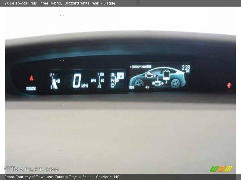 Blizzard White Pearl / Bisque 2014 Toyota Prius Three Hybrid