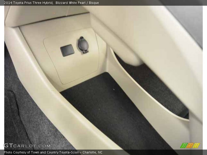 Blizzard White Pearl / Bisque 2014 Toyota Prius Three Hybrid