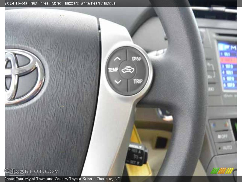 Blizzard White Pearl / Bisque 2014 Toyota Prius Three Hybrid