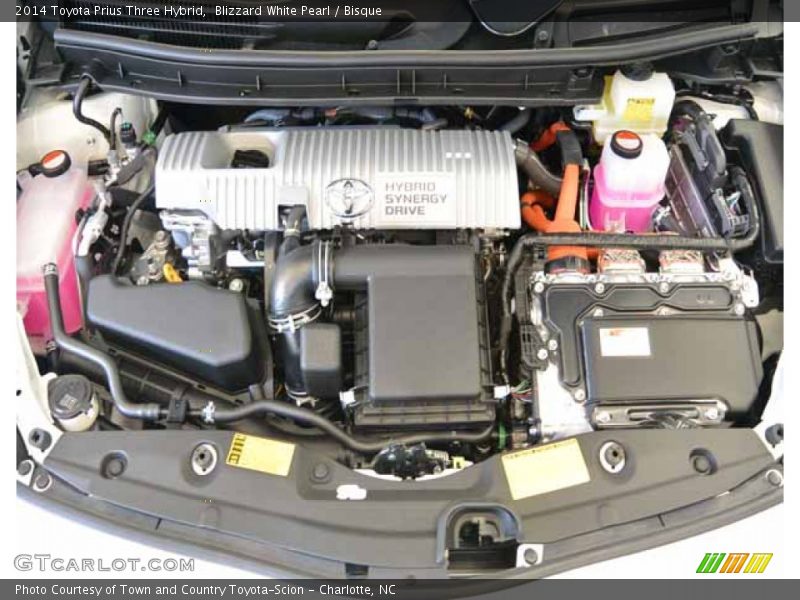 Blizzard White Pearl / Bisque 2014 Toyota Prius Three Hybrid