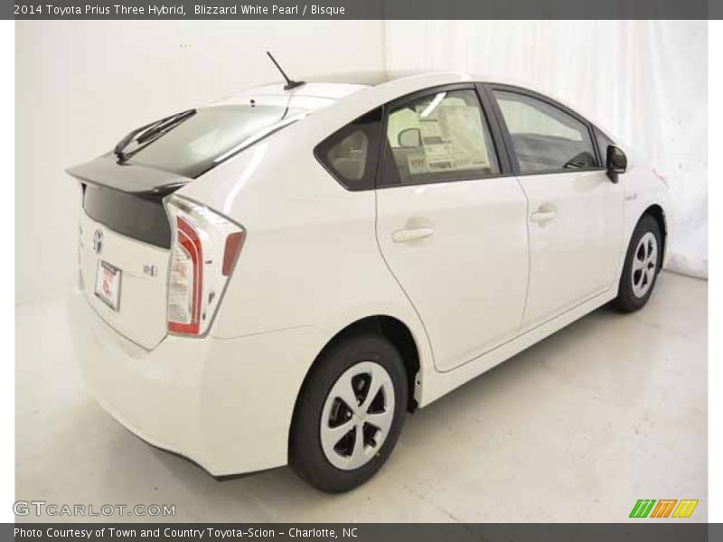 Blizzard White Pearl / Bisque 2014 Toyota Prius Three Hybrid